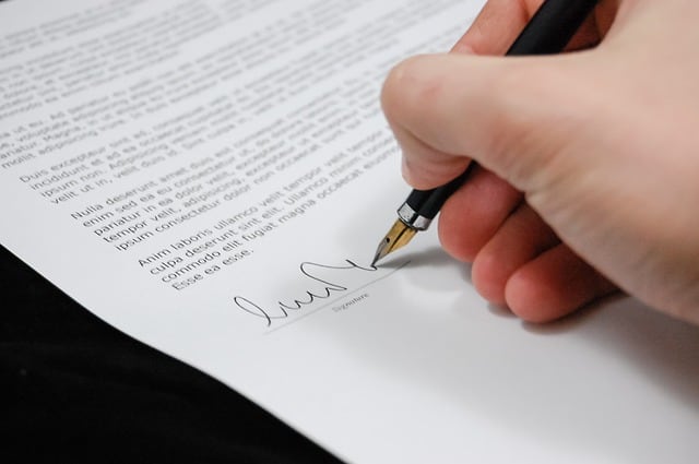 Signing legal Disclaimers and disclosures