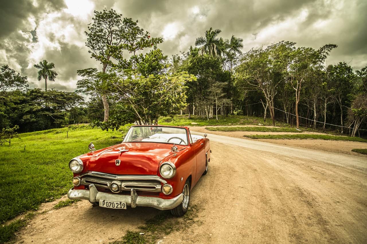 Red convertible