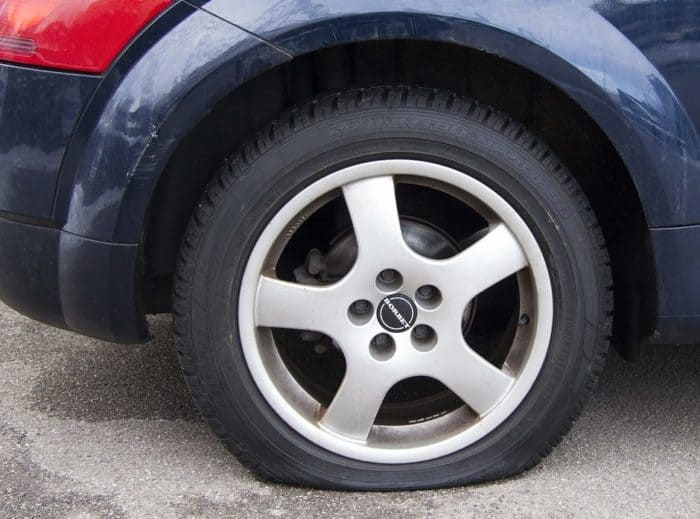 a flat tire could make you a target