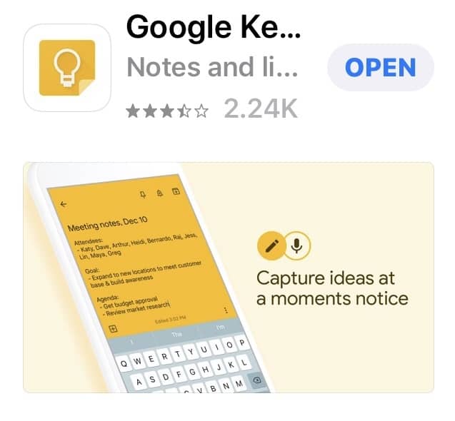 Google Keep App-apps to make life easier