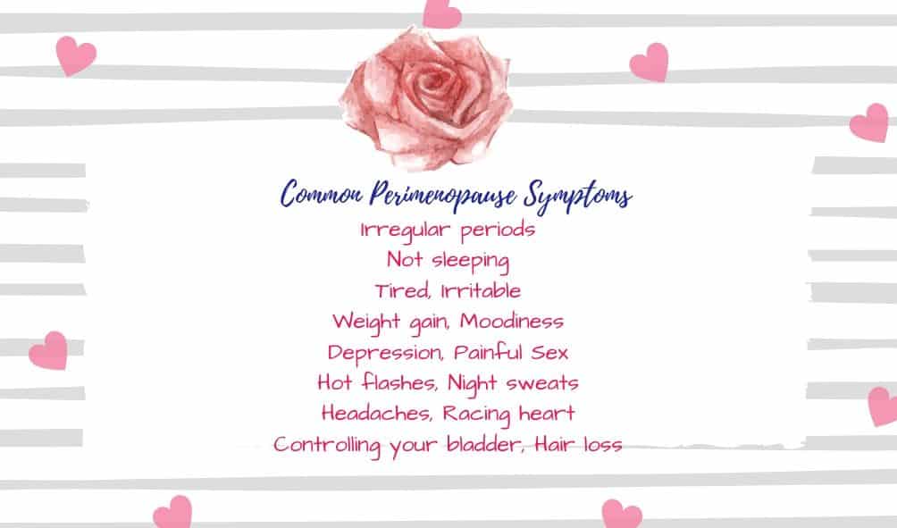 Common symptoms of menopause