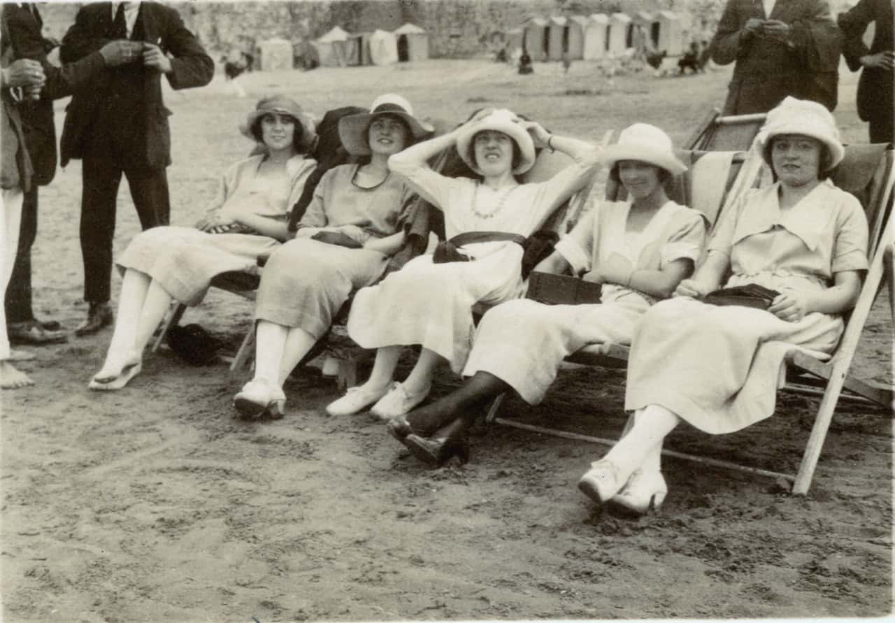 spending time with friends on the beach