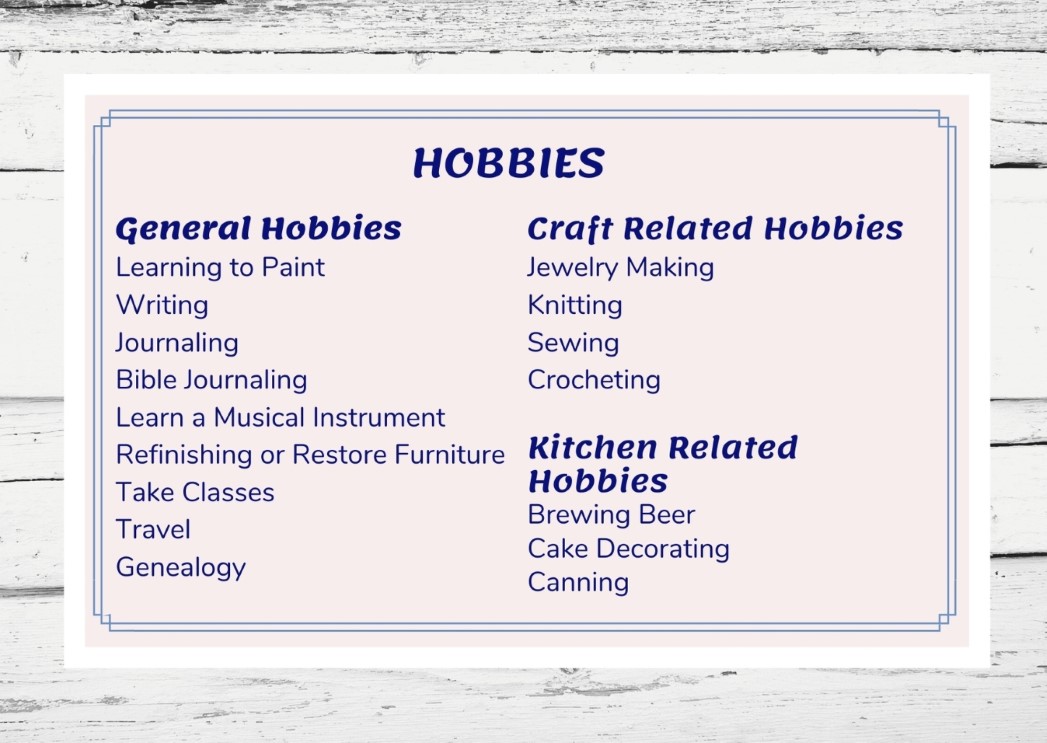 important hobbies for midlife