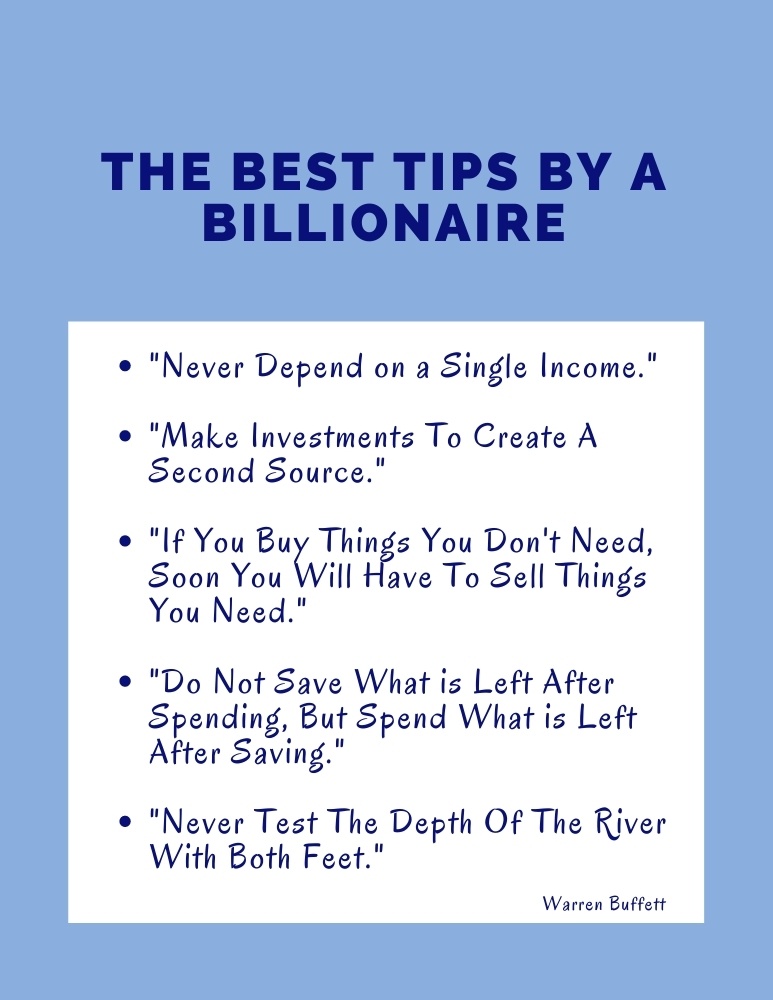 tips from a billionaire