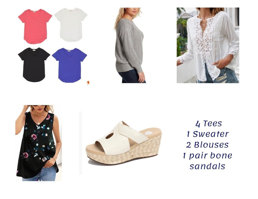 Items for a transitional capsule wardrobe