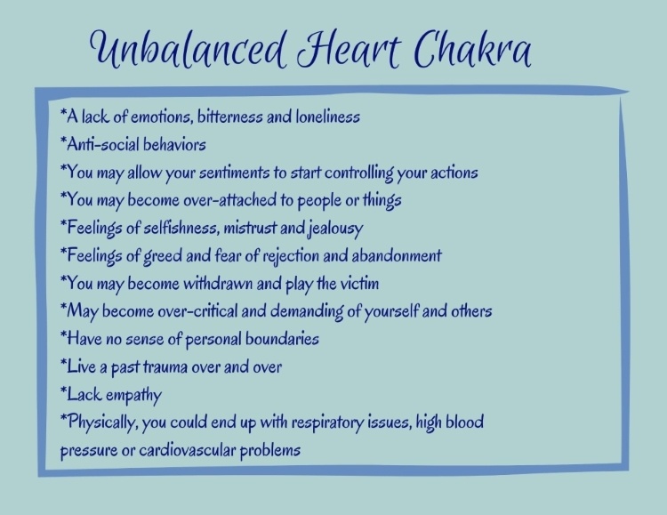 an unbalanced heart chakra