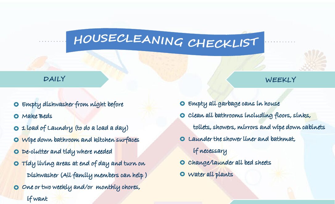 housecleaning checklist