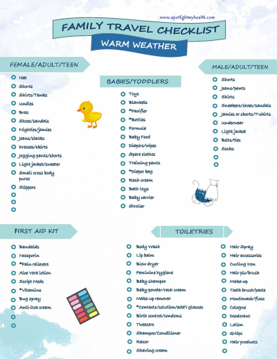 Travel Checklist for all seasons